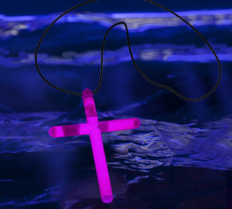 Pink Glow Cross Necklaces (50-Pack)