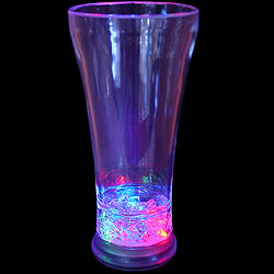 Lighted Pilsner Glass with Gel R/G/B