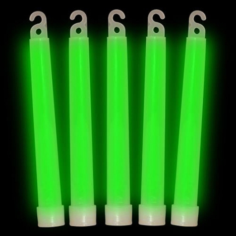 Green Premium Glow Sticks 6" (25 Pack)